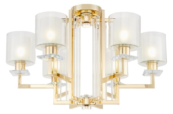 LAMPA SUFITOWA PLAFON NOWOCZESNA ZŁOTA MANHATTAN W6