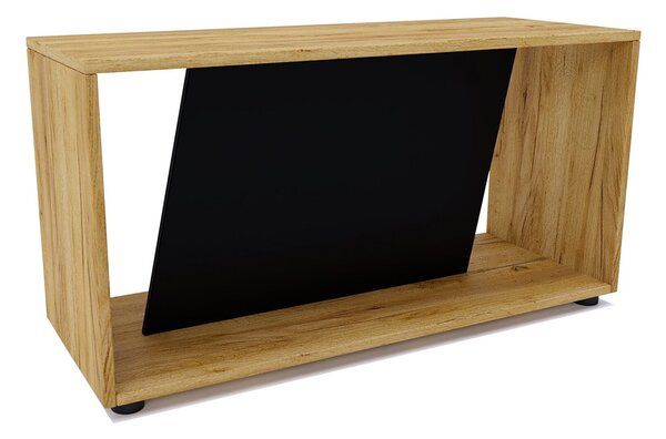 Minimalistyczny stolik kawowy dąb craft + czarny R2-L59