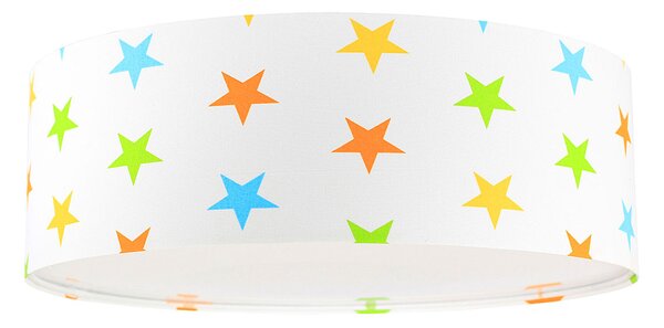 Welurowy plafon dla dziecka w kolorowe gwiazdki - A356-Ogio
