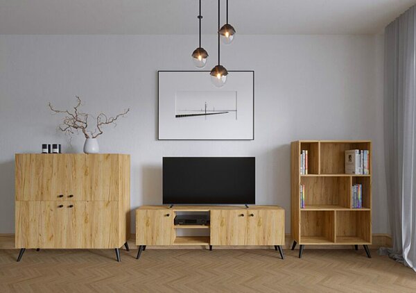 Minimalistyczne biurko z nóżkami typu skandi dąb craft G5-W88