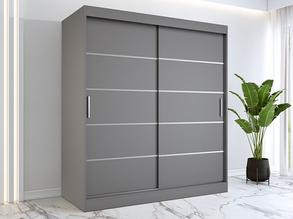Szafa przesuwna antracyt 180 cm W1-W67