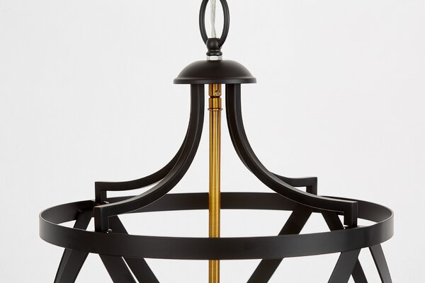 LAMPA WISZĄCA SUFITOWA LOFT CZARNO-MOSIĘŻNA ASTILA W3