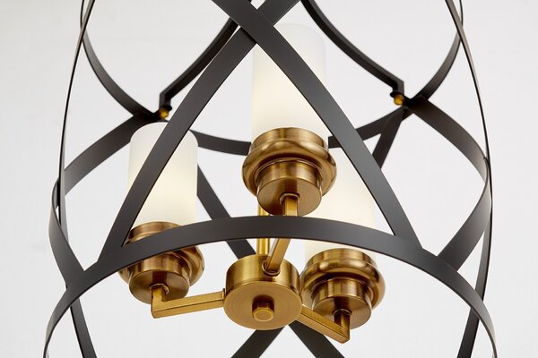 LAMPA WISZĄCA SUFITOWA LOFT CZARNO-MOSIĘŻNA ASTILA W3