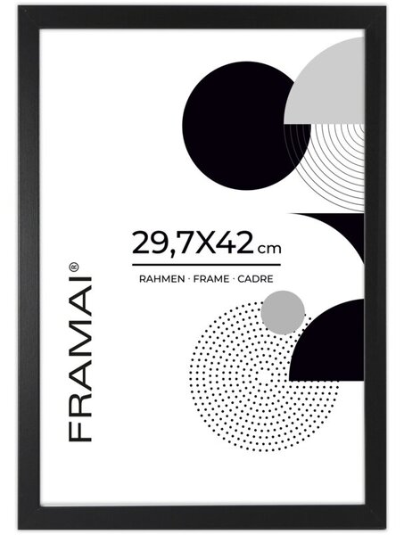 Czarna ramka na zdjęcia 29,7x42 cm A3 FRAMAI®