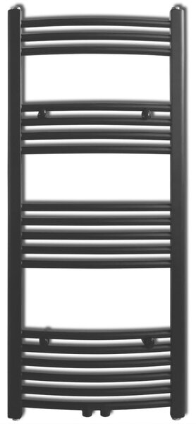 Grzejnik łazienkowy, wygięty, 500 x 1160 mm, czarny
