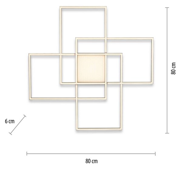 Q-Smart-Home Paul Neuhaus Q-ASMIN lampa sufitowa LED 80 x 80 cm