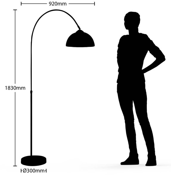 Lampa łukowa - lampa stojąca Lennart Lindby, miedziany, salon / jadalnia, metal, nowoczesny