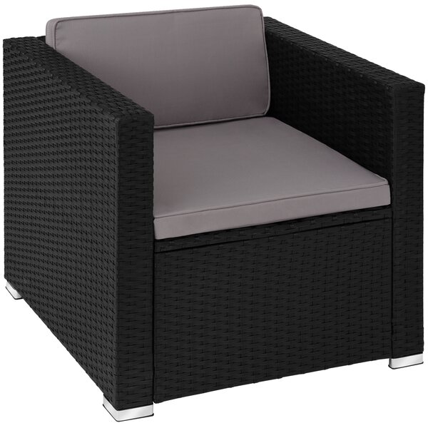Tectake 404789 fotel lignano - czarny