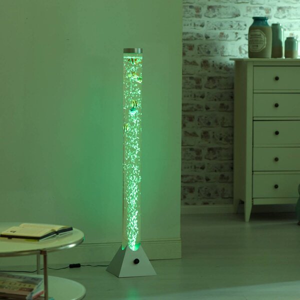 JUST LIGHT. GmbH Kolumna wodna Ava z diodami LED i rybkami, 120cm AVA, przezroczysty / transparentny, salon / jadalnia, tworzywo sztuczne, nowoczesny
