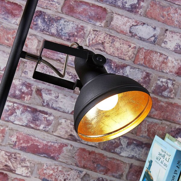 Lampa stojąca Lilly Lindby, czarny, salon / jadalnia, metal, industrialny