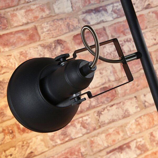 Lampa stojąca Lilly Lindby, czarny, salon / jadalnia, metal, industrialny