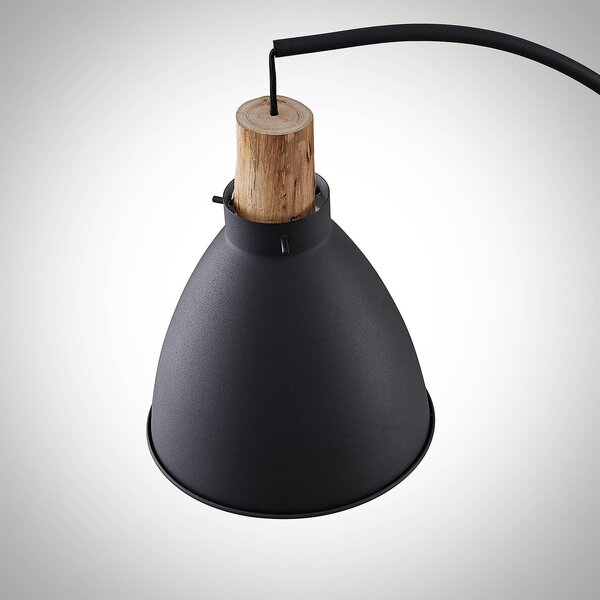 Lampa stojąca Trebale Lindby, czarny, salon / jadalnia, metal, skandynawski