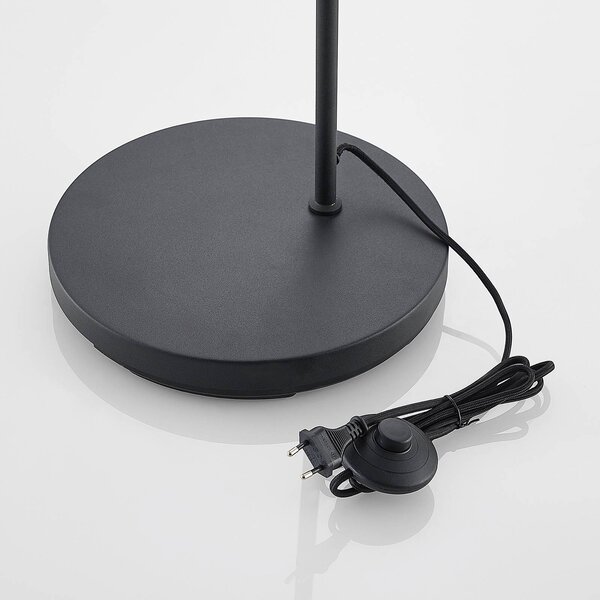 Lampa stojąca Trebale Lindby, czarny, salon / jadalnia, metal, skandynawski