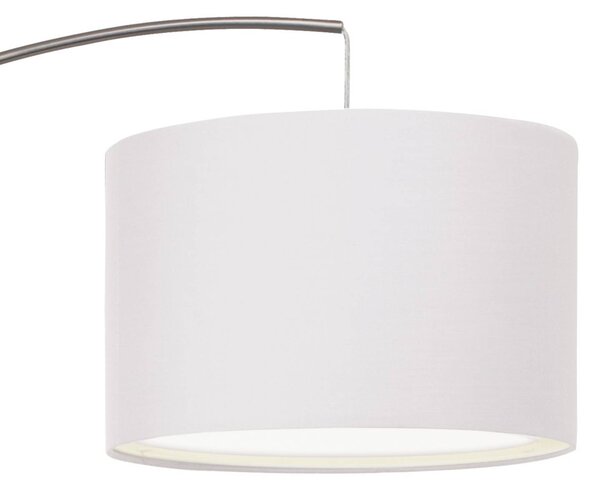 Brilliant Lampa łukowa - lampa stojąca CLARIE, aluminiowy / szary / cynkowy, salon / jadalnia, metal, nowoczesny