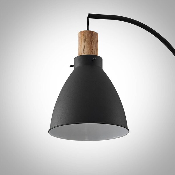 Lampa stojąca Trebale Lindby, czarny, salon / jadalnia, metal, skandynawski