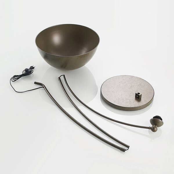 Lampa łukowa - lampa stojąca Jonera Lindby, aluminiowy / szary / cynkowy, salon / jadalnia, metal, młodzieżowy