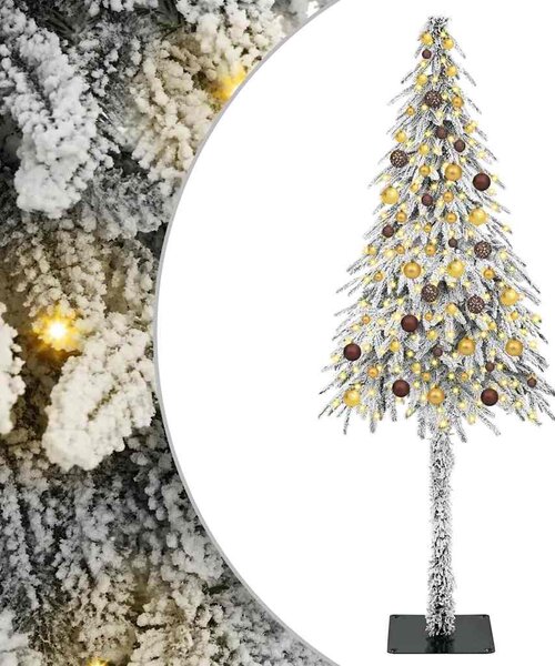 Choinka z 300 diodami LED z podstawą Biały 210 cm PE i stal
