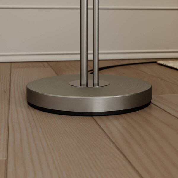 Lampa stojąca Nantwin Lindby, biały / opal, salon / jadalnia, tkanina / materiał / jedwab, nowoczesny