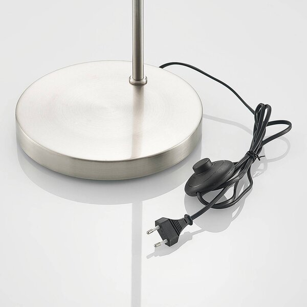 Lampa łukowa - lampa stojąca Keriba Lindby, aluminiowy / szary / cynkowy, salon / jadalnia, metal, nowoczesny