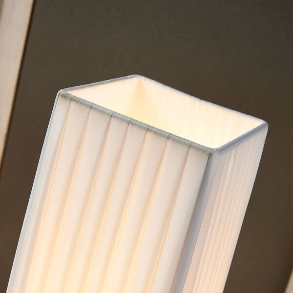 Lampa stojąca Janno Lindby, biały / opal, salon / jadalnia, tkanina / materiał / jedwab, nowoczesny