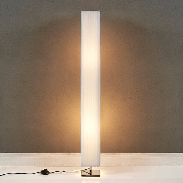 Lampa stojąca Janno Lindby, biały / opal, salon / jadalnia, tkanina / materiał / jedwab, nowoczesny