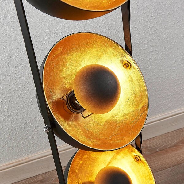 Lampa stojąca Muriel Lindby, czarny, salon / jadalnia, metal, nowoczesny