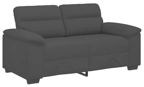Sofa 2-osobowa czarna 160x81x84 cm tkanina