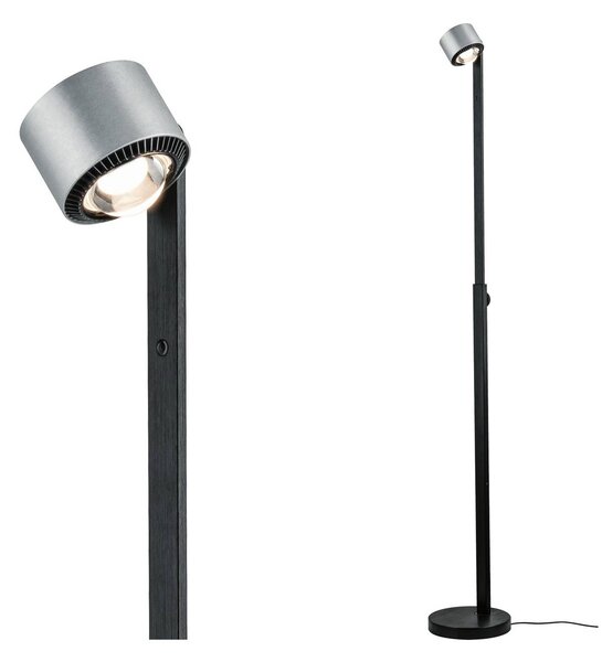 Paulmann Lampa stojąca LED Aldan, możliwość ściemniania, czarny, salon / jadalnia, aluminium, nowoczesny