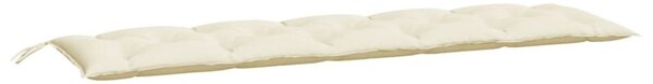 Poduszka na ławkę ogrodową, kremowa 180x50x7 cm, tkanina oxford