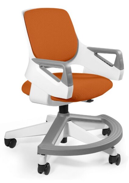 Ergonomiczny fotel dla dziecka ROOKEE pomarańczowy tkanina