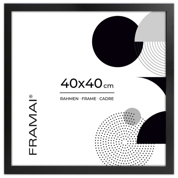 Czarna ramka na zdjęcia w rozmiarze 40x40 cm FRAMAI®