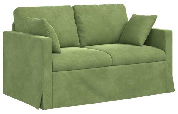Nowoczesna moduÅowa kanapa aksamitna w kolorze jasnozielonym z ergonomicznym designem