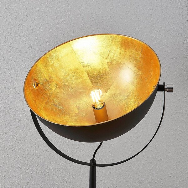 Lampa stojąca Muriel Lindby, czarny, salon / jadalnia, metal, nowoczesny