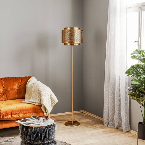By Rydéns Lampa stojąca Hermine, mosiężny / złoty, salon / jadalnia, metal, orientalny / marokański