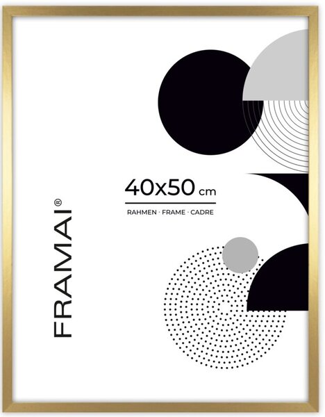 Ramka na zdjęcia 40x50 cm rama MDF ramki do zdjęć 50x40 cm kolor złoty FRAMAI®