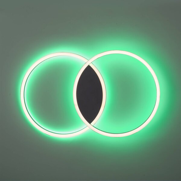 Q-Smart-Home Inteligentna lampa sufitowa Q-MARKO, możliwość ściemniania, czarny, salon / jadalnia, aluminium, nowoczesny