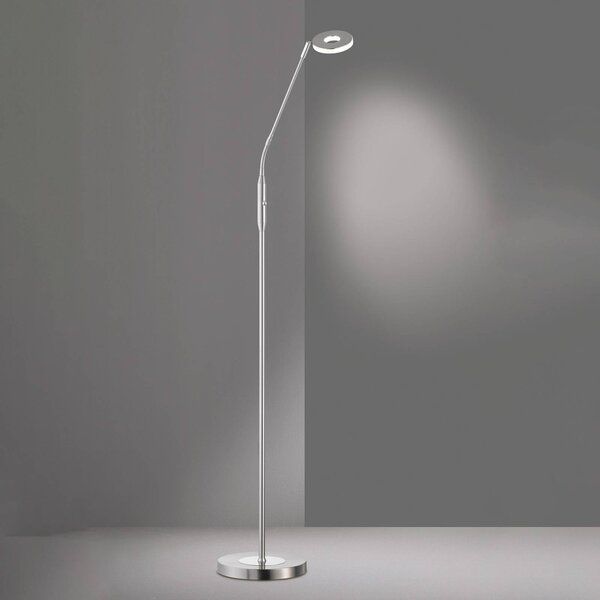 FISCHER & HONSEL Lampa stojąca LED Dent, możliwość ściemniania, aluminiowy / szary / cynkowy, salon / jadalnia, metal, nowoczesny
