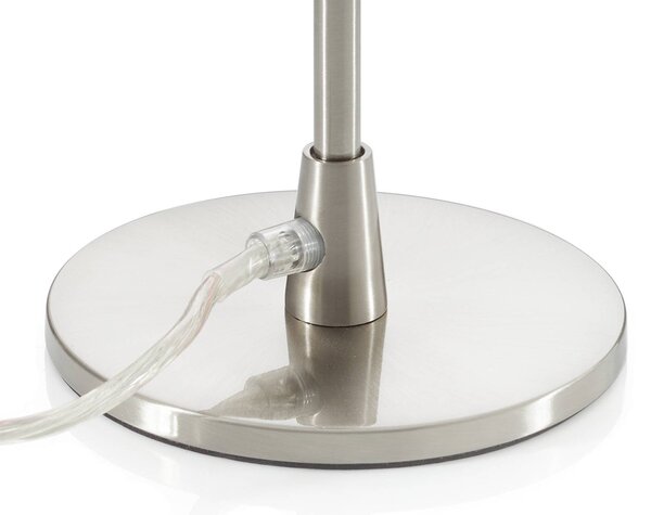 Fabas Luce Lampka nocna do sypialni Gaia big, aluminiowy / szary / cynkowy, sypialnia, metal, nowoczesny