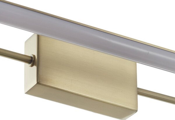 Fabas Luce Kinkiet LED Rapallo, mosiądz, IP44, 40 cm Rapallo, mosiężny / złoty, przedpokój, metal, nowoczesny