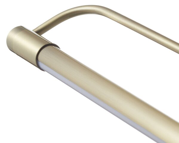 Fabas Luce Kinkiet LED Rapallo, mosiądz, IP44, 40 cm Rapallo, mosiężny / złoty, przedpokój, metal, nowoczesny