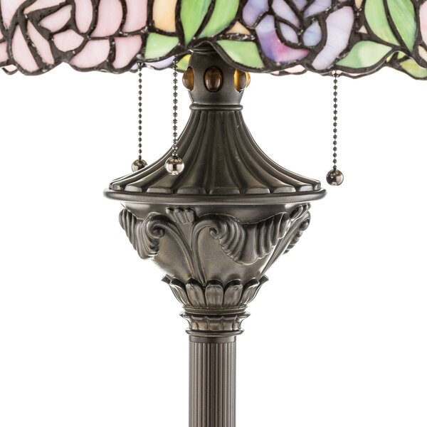 Clayre&Eef Lampa stojąca tiffany EMILY, multikolor, salon / jadalnia, szkło, tiffany