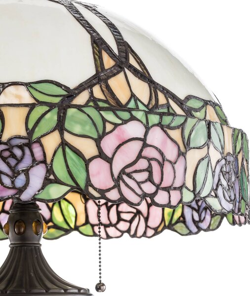 Clayre&Eef Lampa stojąca tiffany EMILY, multikolor, salon / jadalnia, szkło, tiffany