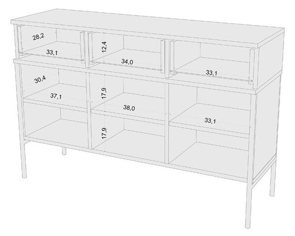 Komoda na nóżkach w stylu glamour T1-B55
