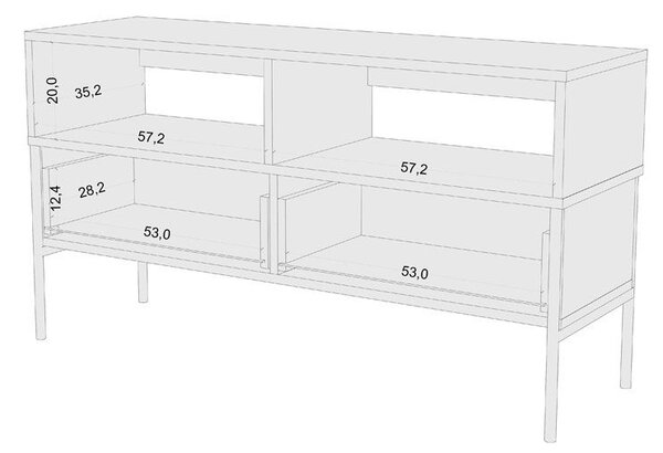 Szafka RTV w stylu glamour G0-T72