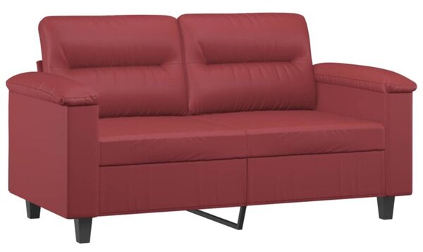 Sofa, 2-osobowa winna czerwieÅ, 120 cm, sztuczna skÃ³ra