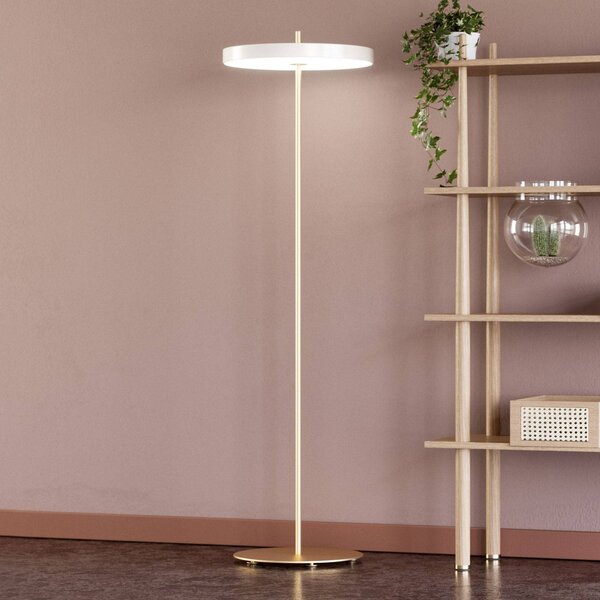 UMAGE Lampa stojąca designerska Asteria Floor, możliwość ściemniania, biały / opal, salon / jadalnia, metal, design