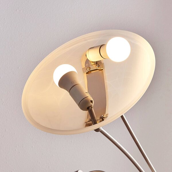 Lampa stojąca Felicia Lindby, aluminiowy / szary / cynkowy, salon / jadalnia, metal, nowoczesny