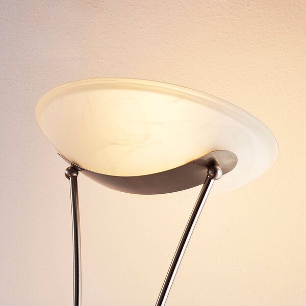 Lampa stojąca Felicia Lindby, aluminiowy / szary / cynkowy, salon / jadalnia, metal, nowoczesny
