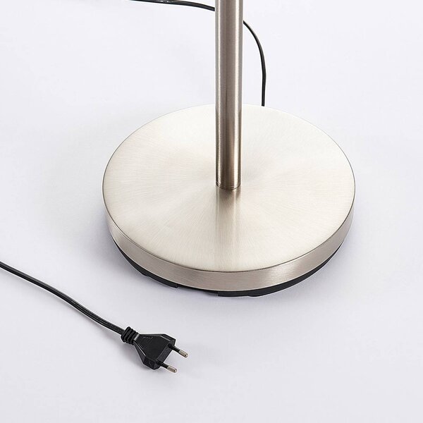 Lampa stojąca Jost Lindby, aluminiowy / szary / cynkowy, salon / jadalnia, metal, nowoczesny