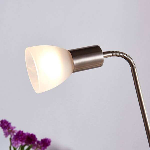 Lampa stojąca Felicia Lindby, aluminiowy / szary / cynkowy, salon / jadalnia, metal, nowoczesny